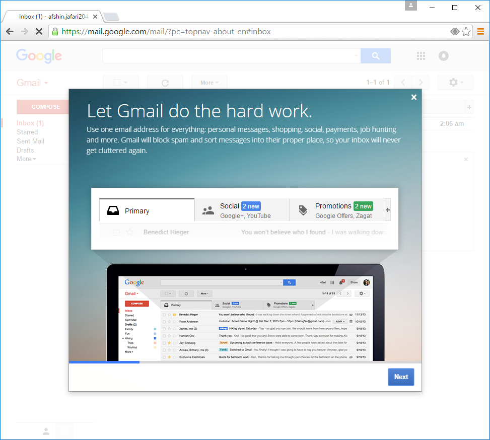 آموزش ساخت ایمیل در جیمیل gmail 1